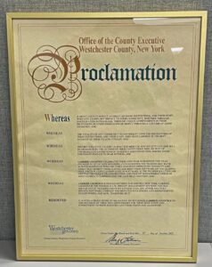 Carrier Logistics Recognized by Westchester County, NY for its 50 Years in Business